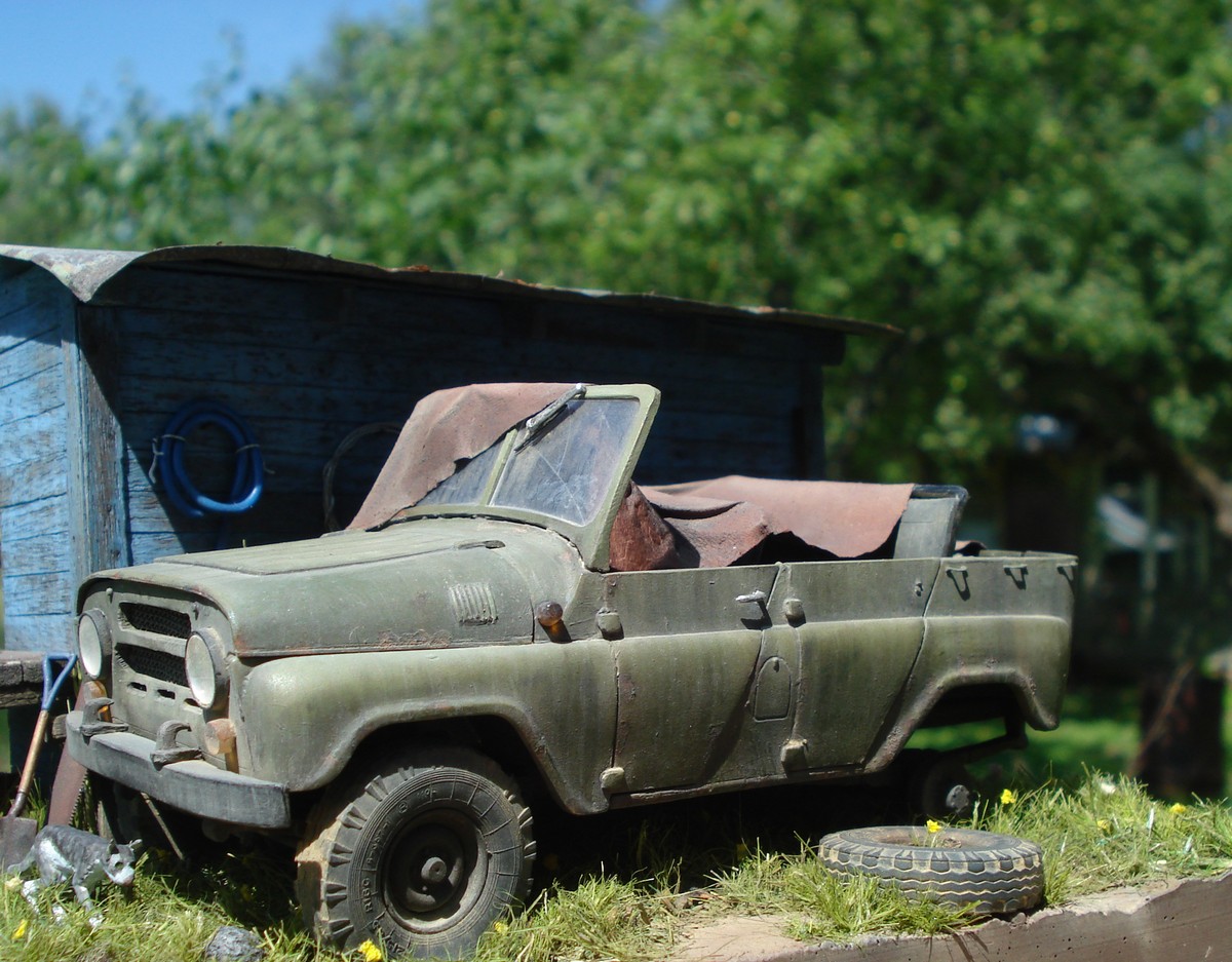 Диорамы и виньетки: УАЗ-469 на задворках, фото #2