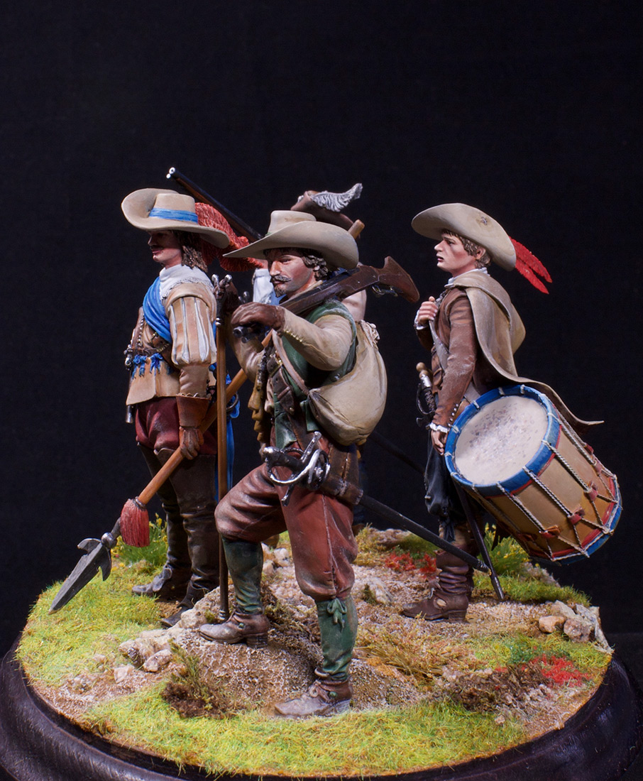 Фигурки: Мушкетеры, барабанщик и офицер, 1630 г. , фото #6