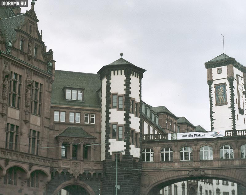 Фрагмент зданий городского магистрата., Франкфурт-на-Майне (Копилка Diorama.Ru)