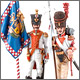 Standard bearers, 6th Napoli line infantry regt, 1812