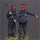 Don cossacks artillerymen