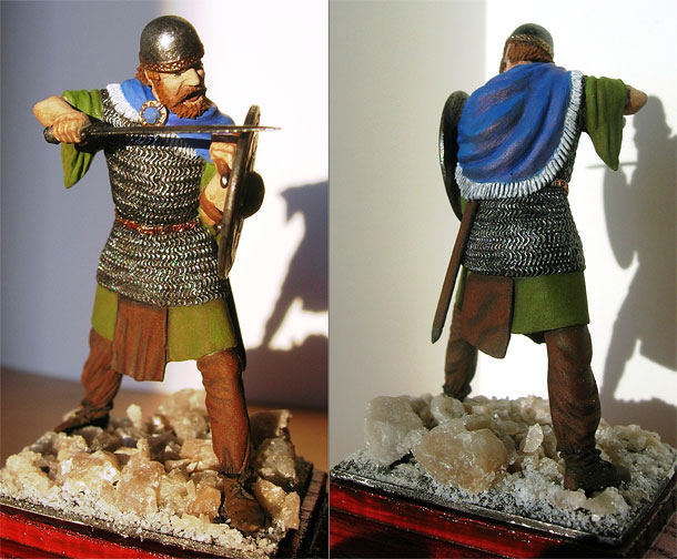 Figures: Irish warrior, X century