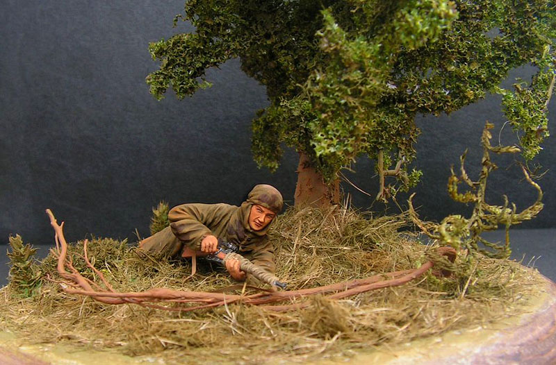 Диорамы и виньетки: Советский снайпер на позиции (женщина), фото #2