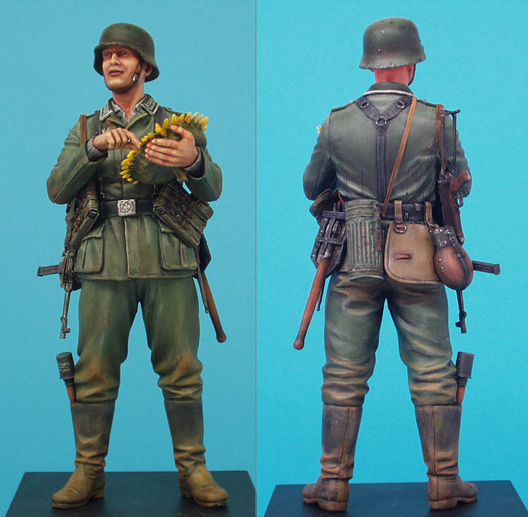 Figures: German soldier with sunflower, photo #4