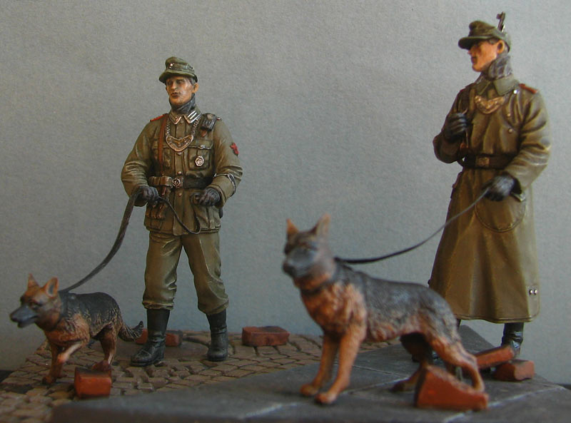 Диорамы и виньетки: Немецкий патруль с собаками, фото #2