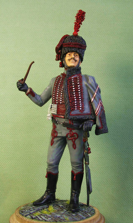 Фигурки: Бригадир-фурьер элитной роты 3-го гусарского полка Великой Армии, фото #3