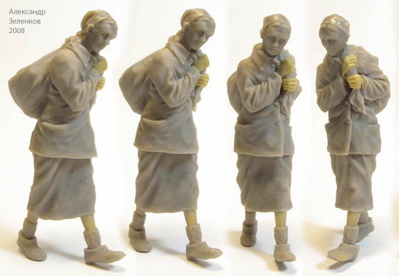 Sculpture: Soviet refugee woman, photo #2