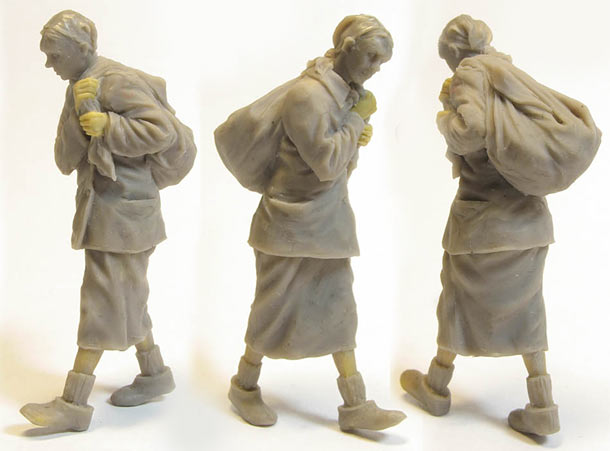 Sculpture: Soviet refugee woman