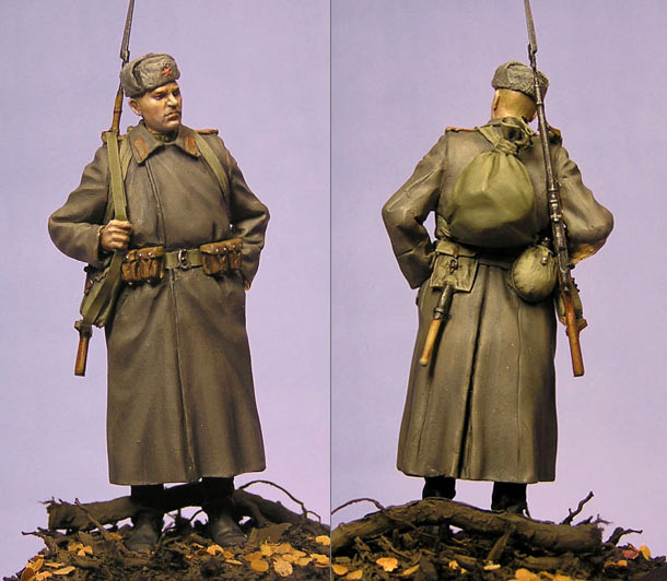 Figures: Red Army soldier, winter 1943-45