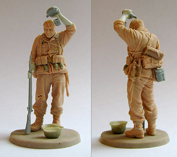 Sculpture: Tired German soldier