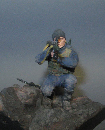 Figures: Russian OMON trooper, Grozny, 1995, photo #7