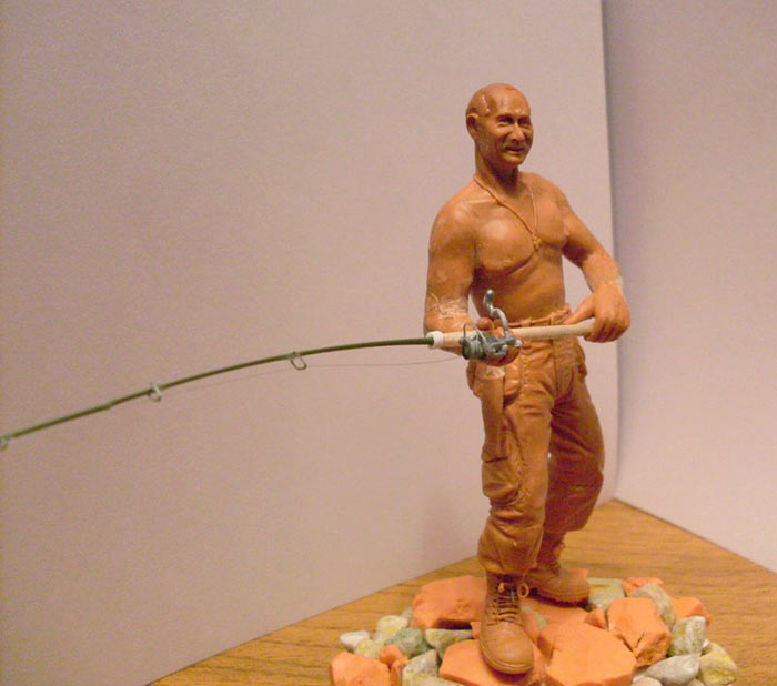 Sculpture: Vladimir Putin at fishing, photo #1