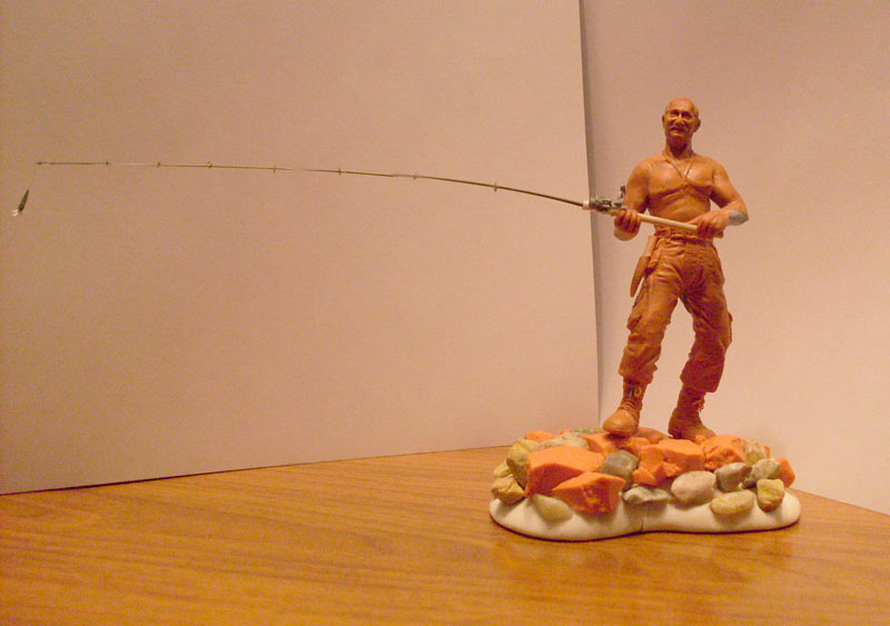 Sculpture: Vladimir Putin at fishing, photo #2