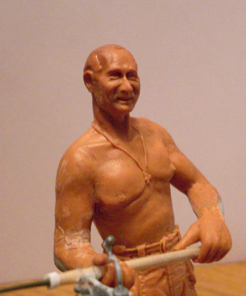 Sculpture: Vladimir Putin at fishing, photo #3