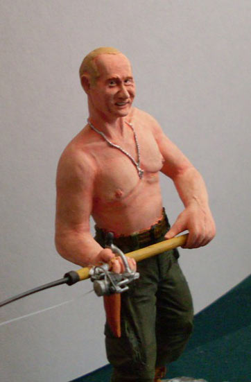 Sculpture: Vladimir Putin at fishing, photo #9