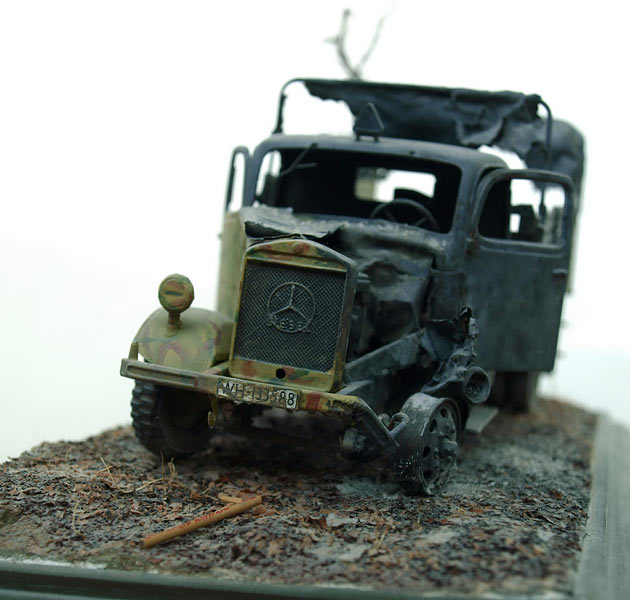 Диорамы и виньетки: Сгоревший Mercedes-Benz L3000, фото #4