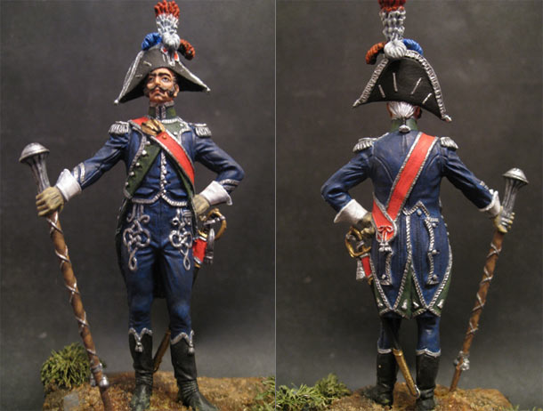 Фигурки: Тамбур-мажор 8-го легкого полка, Франция, 1809г.