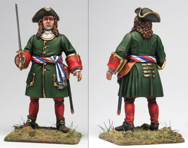 Figures: Russian infantry officer, early XVIII century.