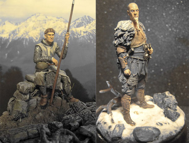 Figures: Norman and Saxon warriors