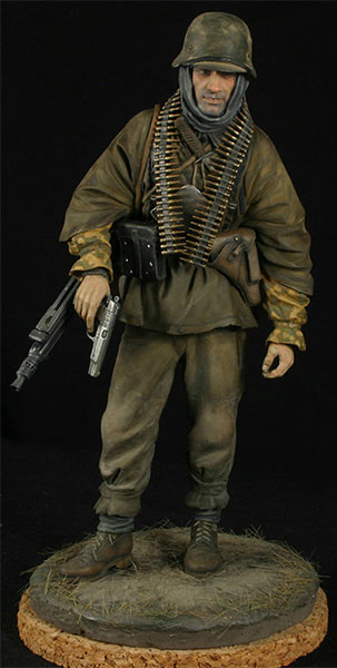 Figures: Machine gunner, Kampfgruppe Hansen. Ardennes, 1944, photo #1