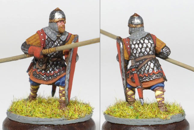 Figures: Russian warrior, XIII A.D.