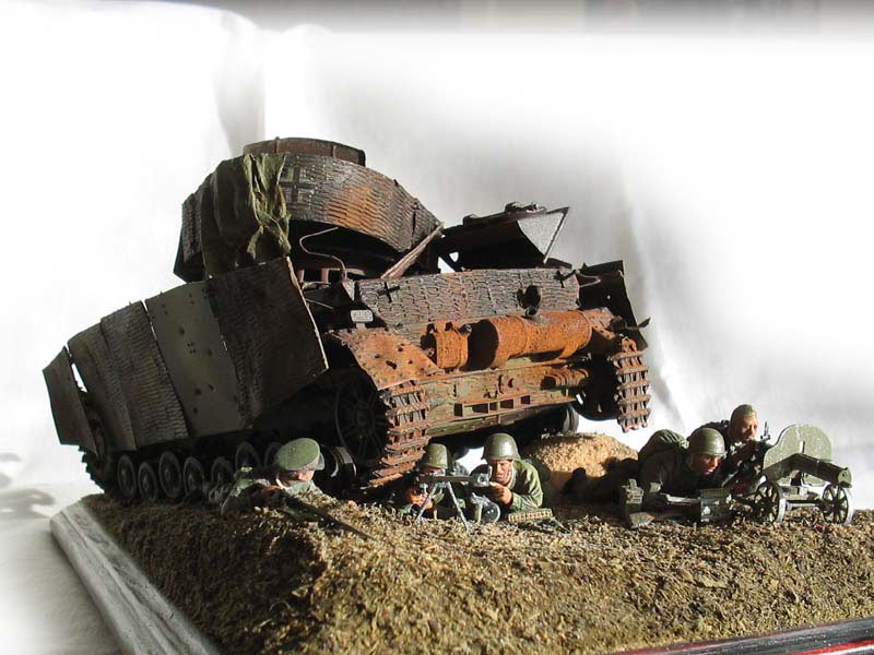 Dioramas and Vignettes: Panzer IV knocked out, photo #1