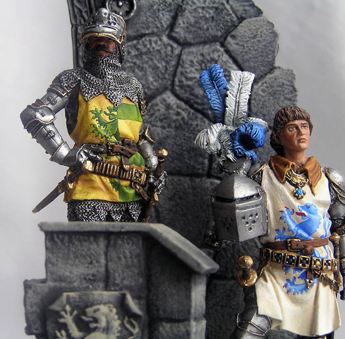 Dioramas and Vignettes: Italian knights in castle, XIV century, photo #5