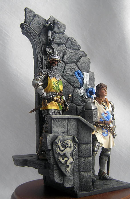 Dioramas and Vignettes: Italian knights in castle, XIV century, photo #6