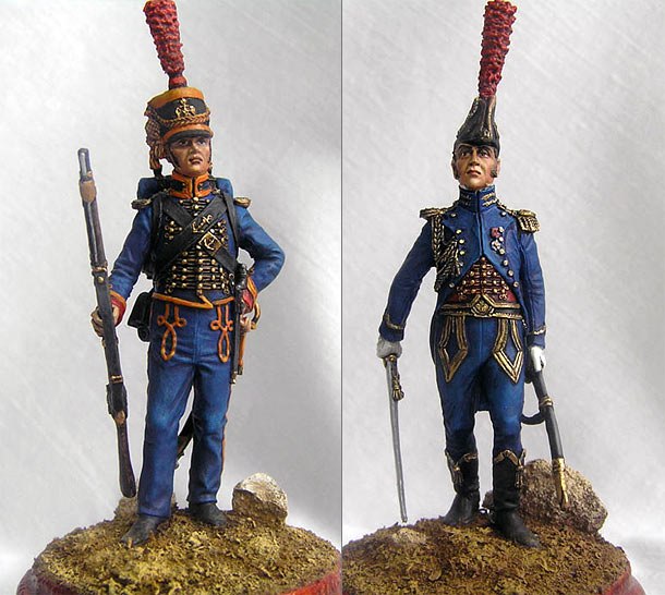 Figures: Private and officer, Guards Naval btn.