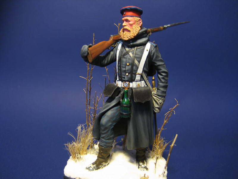 Figures: Prussian infantryman, winter 1870, photo #1