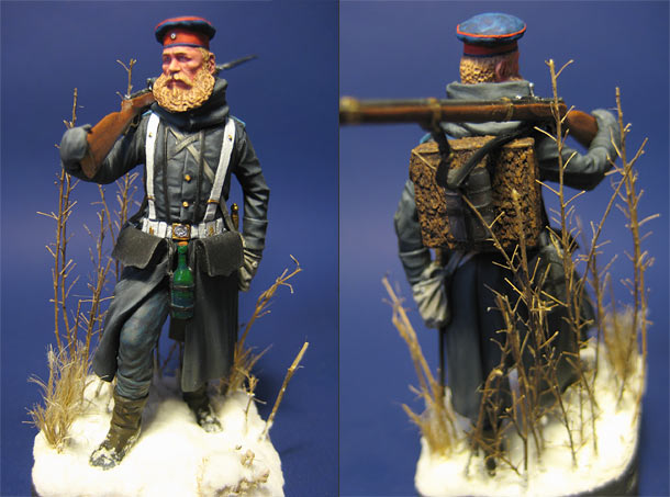 Фигурки: Прусский пехотинец, зима 1870