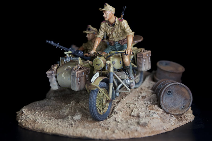 Dioramas and Vignettes: German motorcycle with crew, 21st Pz.Div., photo #2