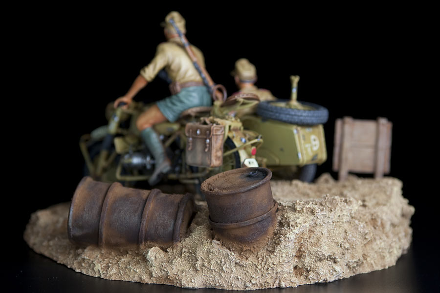 Dioramas and Vignettes: German motorcycle with crew, 21st Pz.Div., photo #4