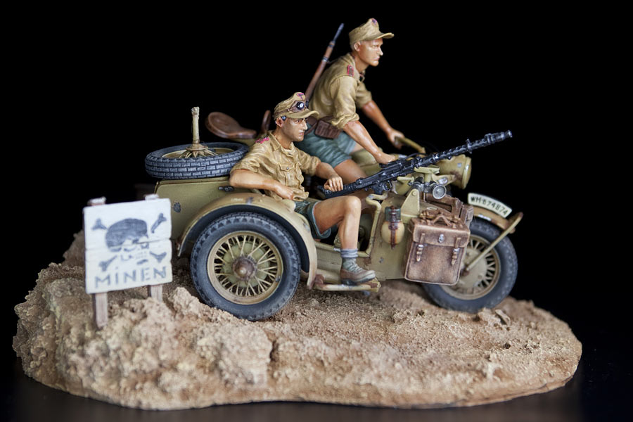 Dioramas and Vignettes: German motorcycle with crew, 21st Pz.Div., photo #6