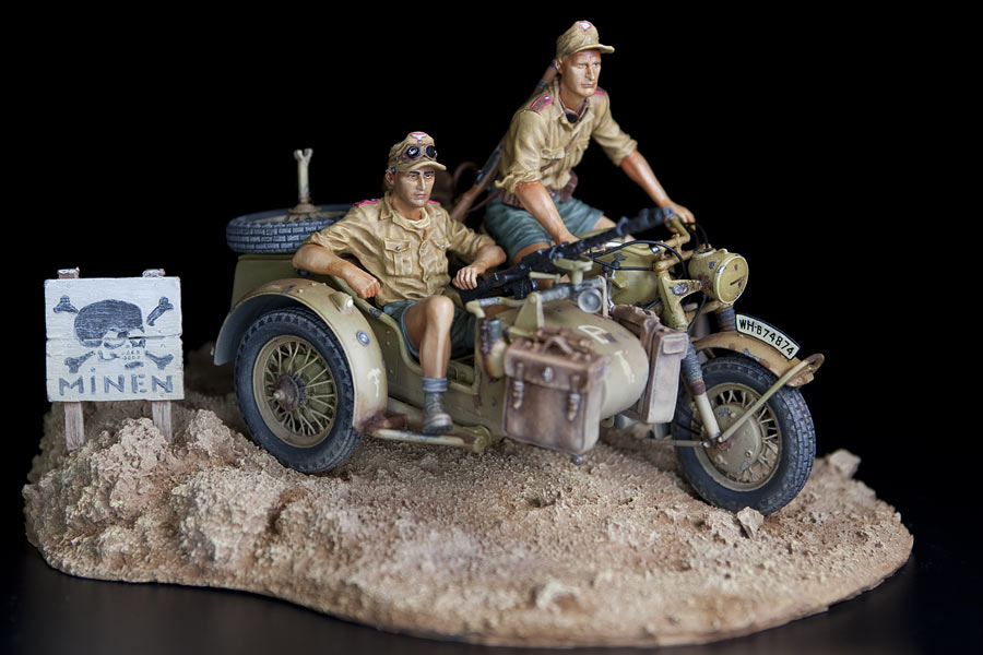 Dioramas and Vignettes: German motorcycle with crew, 21st Pz.Div., photo #7
