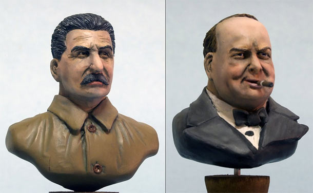 Фигурки: Сталин и Черчилль