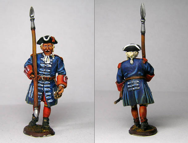Figures:  French Guards sergeant, 1701
