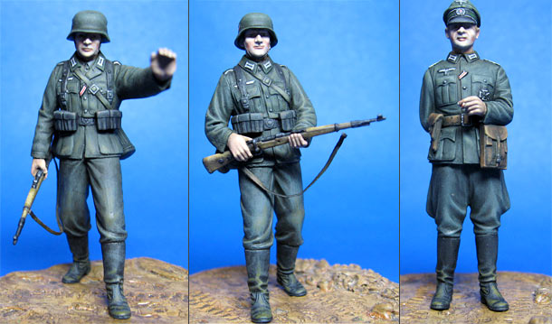 Figures: Wehrmacht soldiers and officer