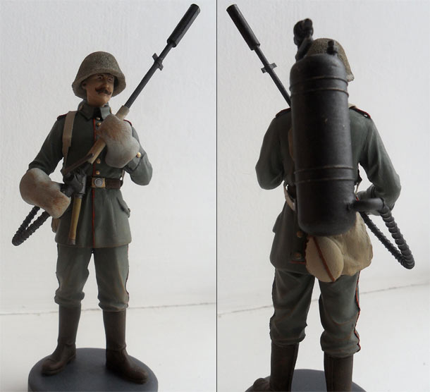 Figures: German flamethrower operator, WWI