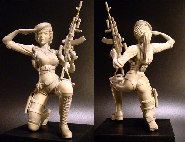 Sculpture: Russian Army Girl