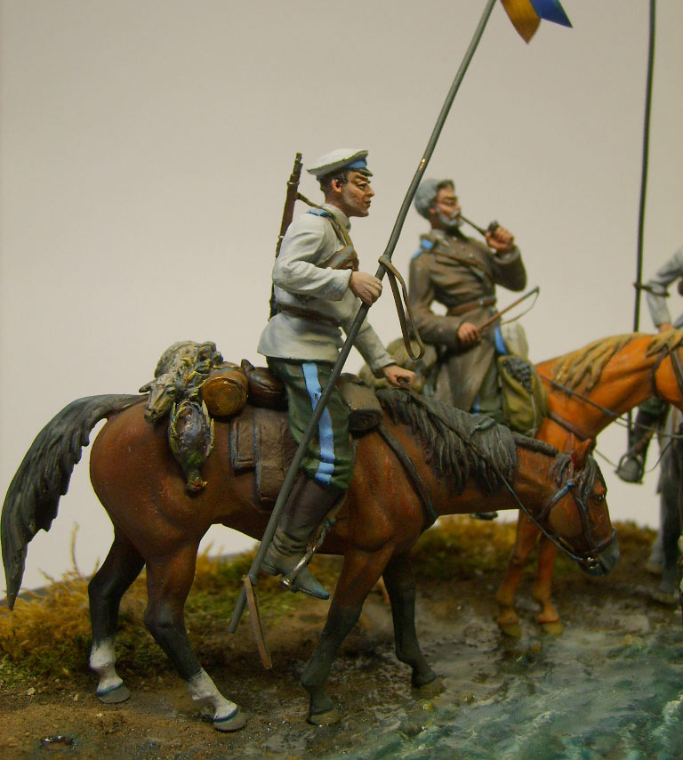 Диорамы и виньетки: Разъезд оренбургских казаков, 1904г, фото #2