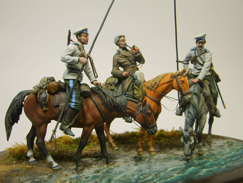 Dioramas and Vignettes: Orenburg Cossacks mounted patrol, 1904, photo #3