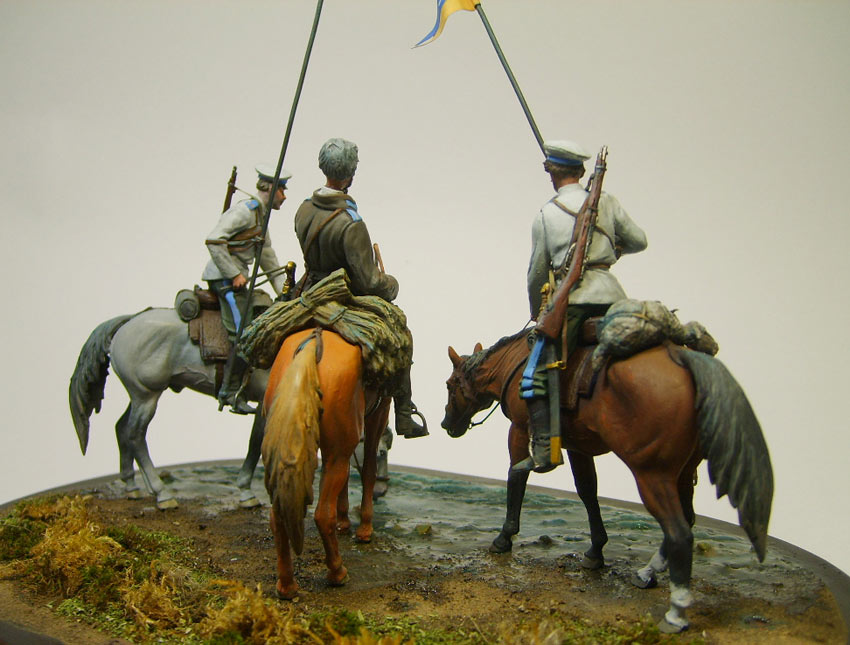 Диорамы и виньетки: Разъезд оренбургских казаков, 1904г, фото #5