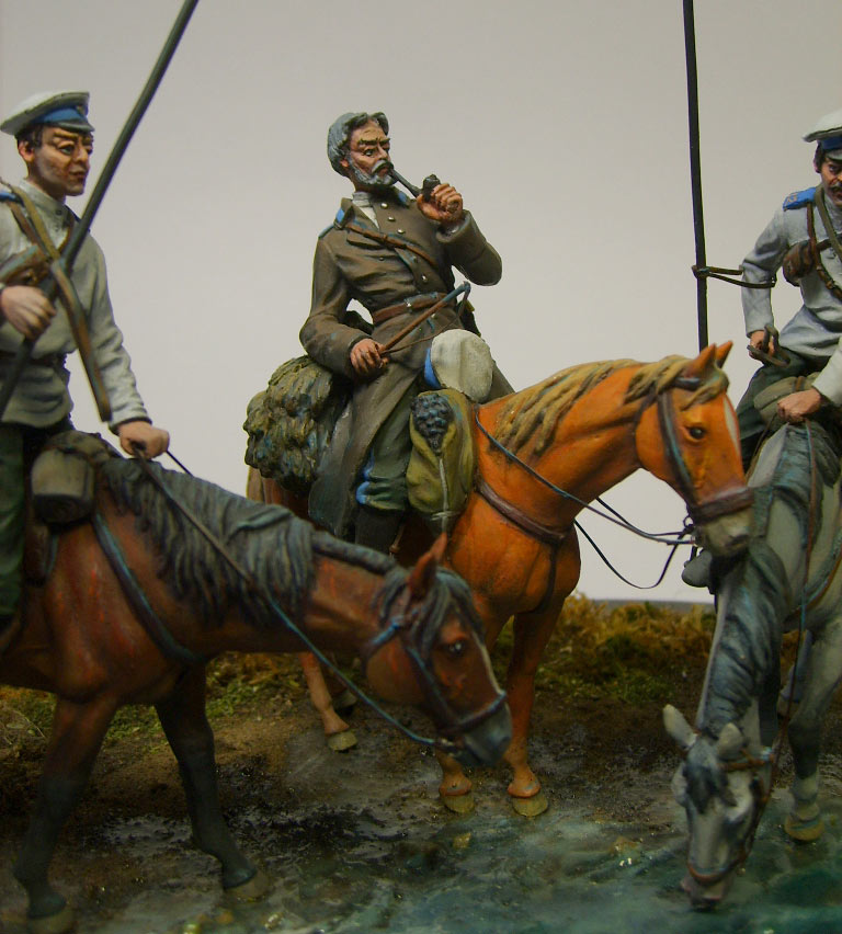Dioramas and Vignettes: Orenburg Cossacks mounted patrol, 1904, photo #8