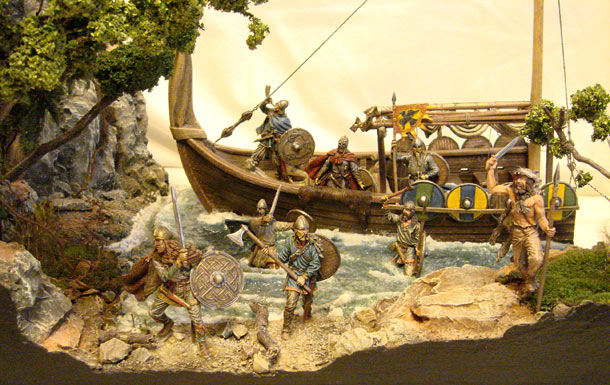 Dioramas and Vignettes: Foray of vikings, IX century