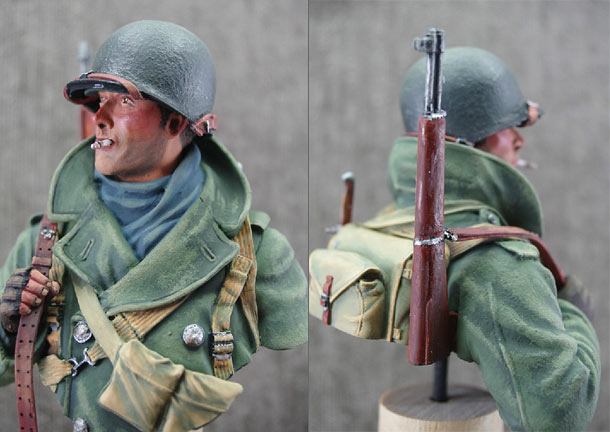 Figures: U.S. infantryman, winter 1944-45