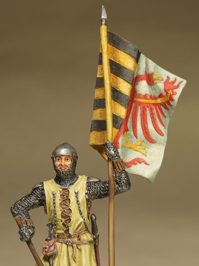 Figures: Saxon standard bearer, mid XIV century, photo #10