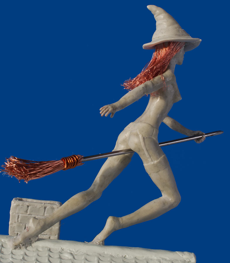 Скульптура: Ведьмочка на метле, фото #4