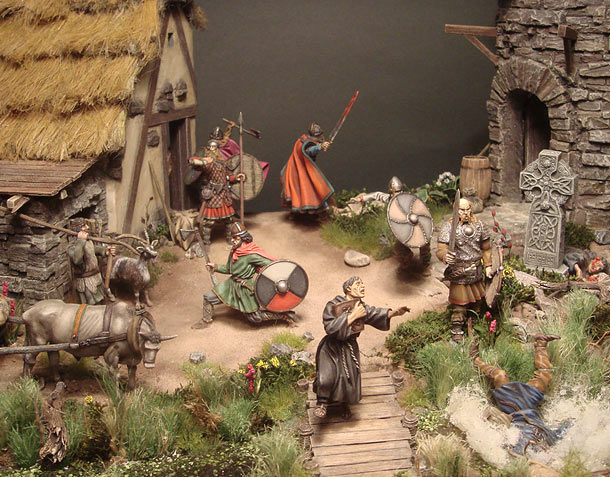 Dioramas and Vignettes: Foray of vikings, IX century