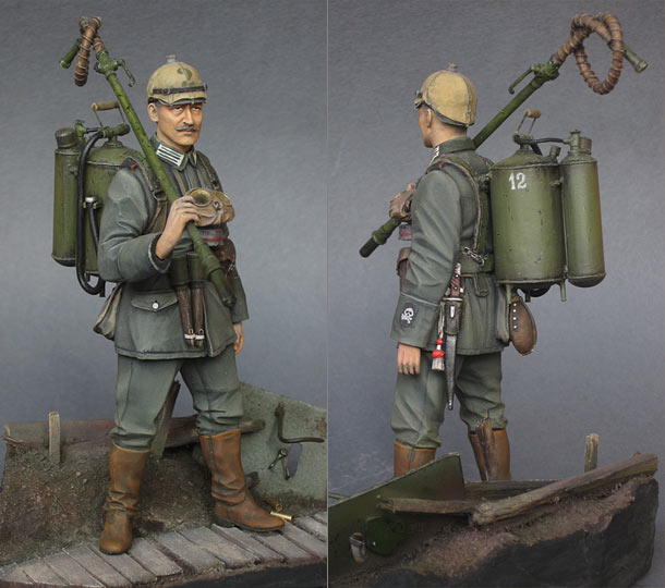 Фигурки: Германский огнеметчик, 1915 г. 